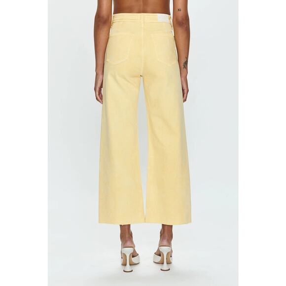 Penny Ankle Pintuck High Rise Wide Leg - Buttercup - Picture 3 of 14